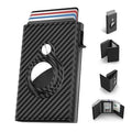 Men'S Slim Wallet Card Holder PU Leather RFID Blocking Bifold with ID Window & Cash Slot Ergonomic Design for 9-14 Cards