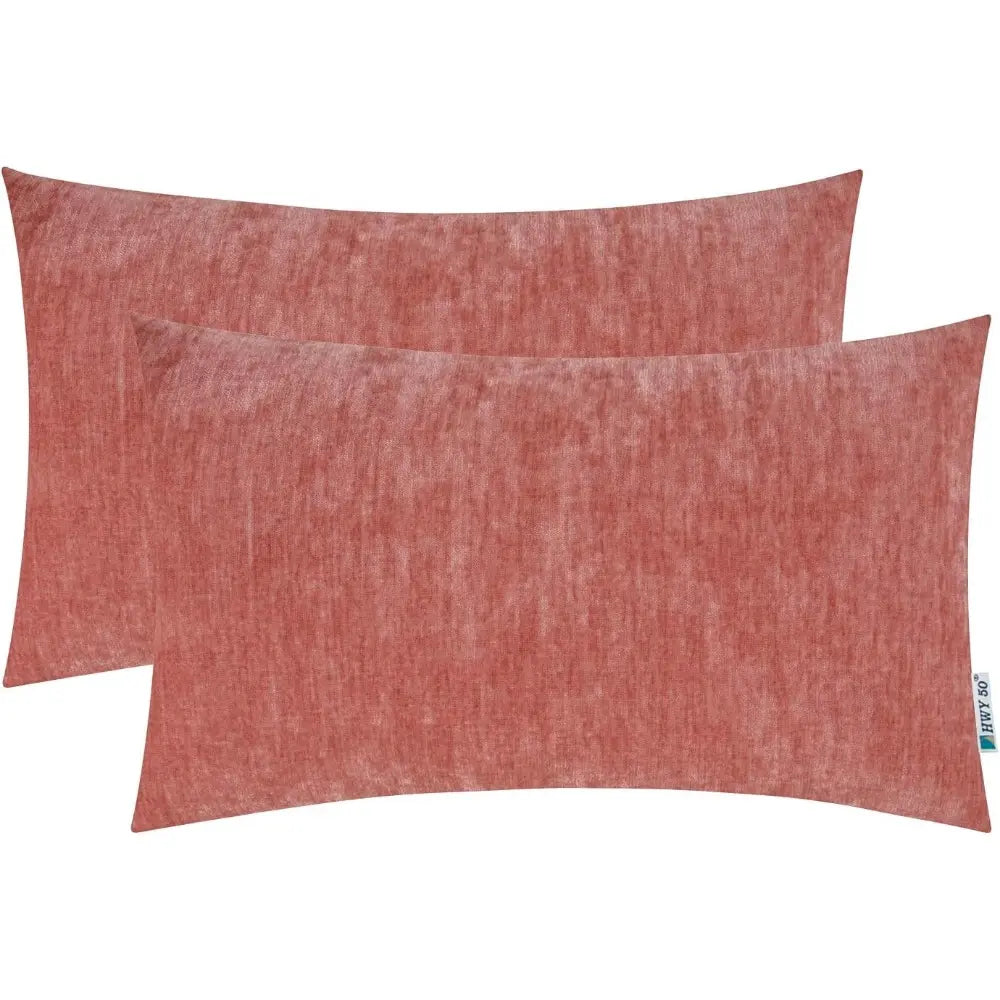 Wine Red Burgundy Decorative Throw Pillow Covers Set, 18X18 Inches, for Couch, Sofa, Living Room, Bed, Bedroom. Cashmere Soft, Solid. Pack of 2