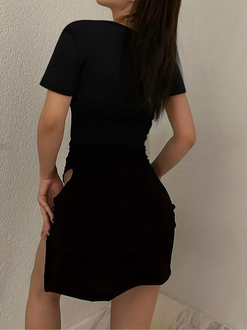 Plus Size Women'S Sexy High Slit Dress, Elegant Party Gown, Comfortable Fit, Perfect for Special Occasions, Stylish and Trendy Design