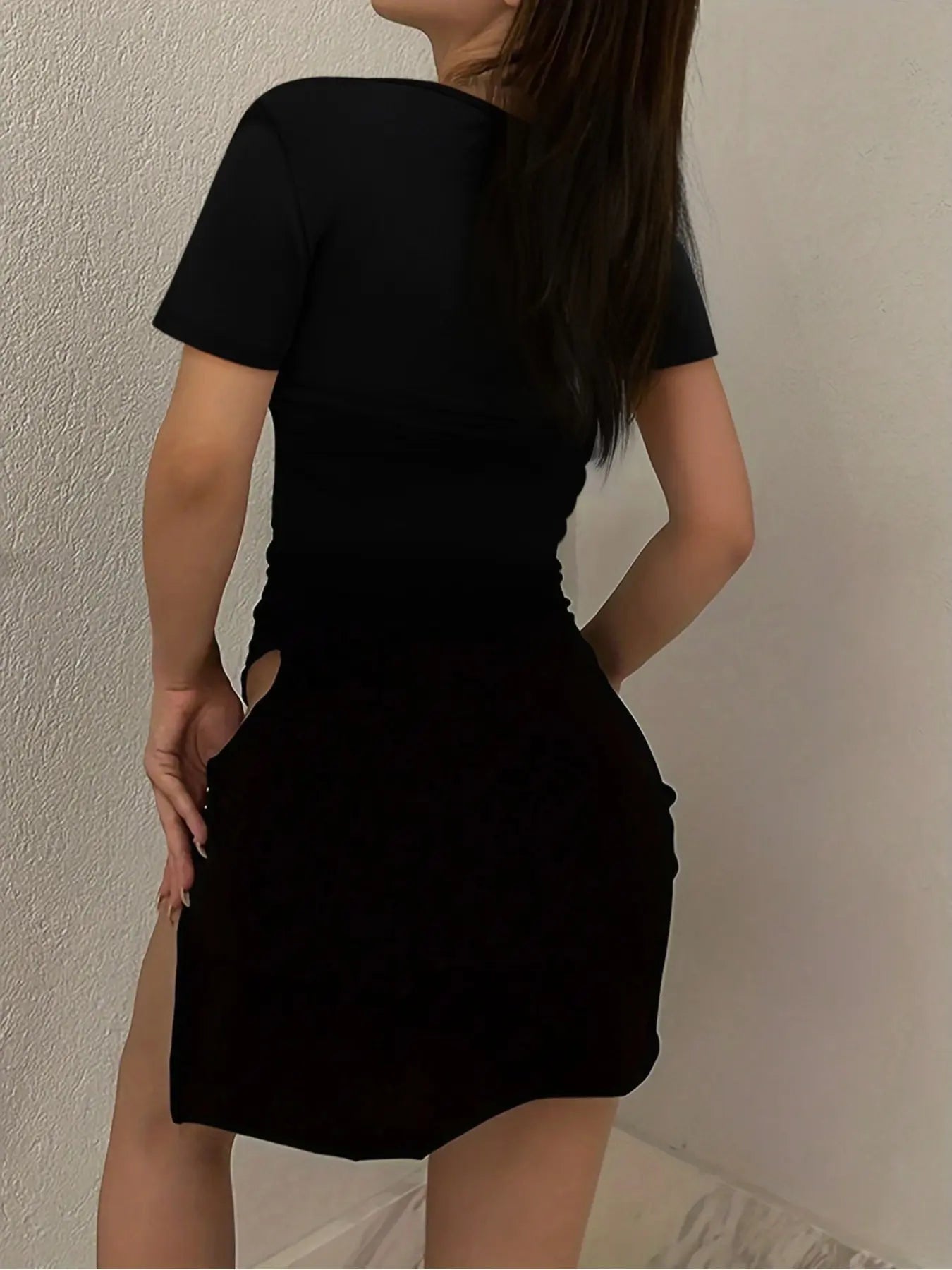 Plus Size Women'S Sexy High Slit Dress, Elegant Party Gown, Comfortable Fit, Perfect for Special Occasions, Stylish and Trendy Design