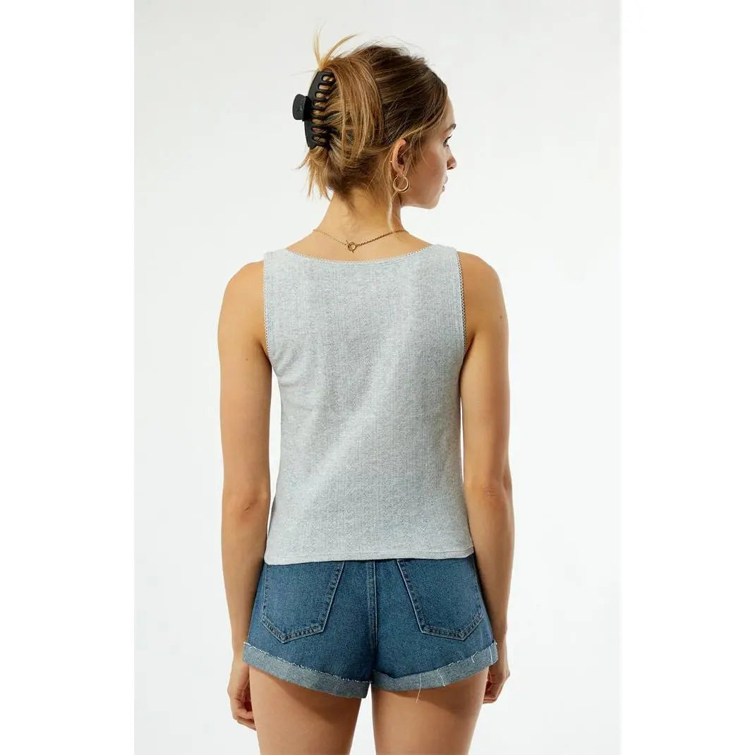 Your Favorite Women'S Chiara Pointelle Tank Top