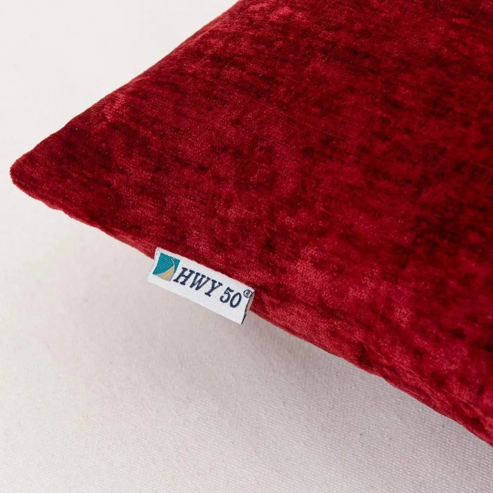 Wine Red Burgundy Decorative Throw Pillow Covers Set, 18X18 Inches, for Couch, Sofa, Living Room, Bed, Bedroom. Cashmere Soft, Solid. Pack of 2