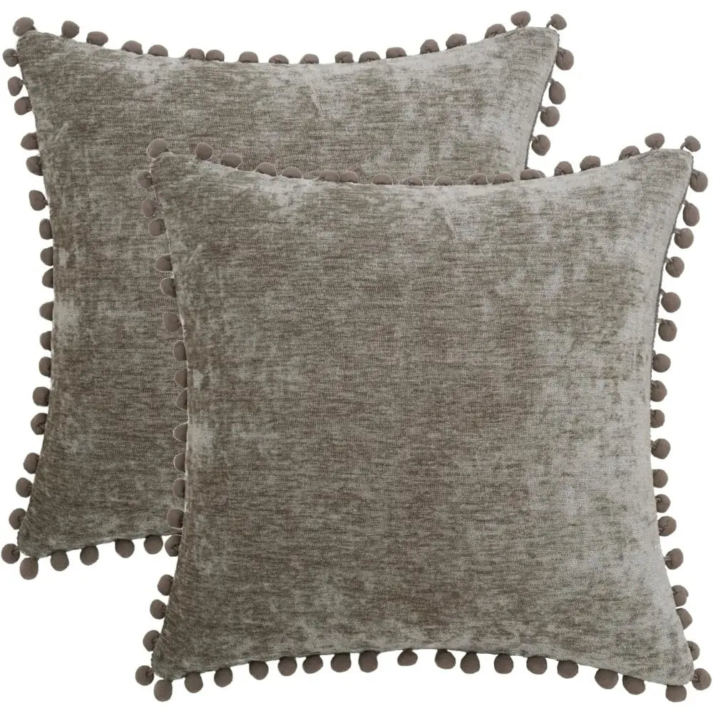 Wine Red Burgundy Decorative Throw Pillow Covers Set, 18X18 Inches, for Couch, Sofa, Living Room, Bed, Bedroom. Cashmere Soft, Solid. Pack of 2