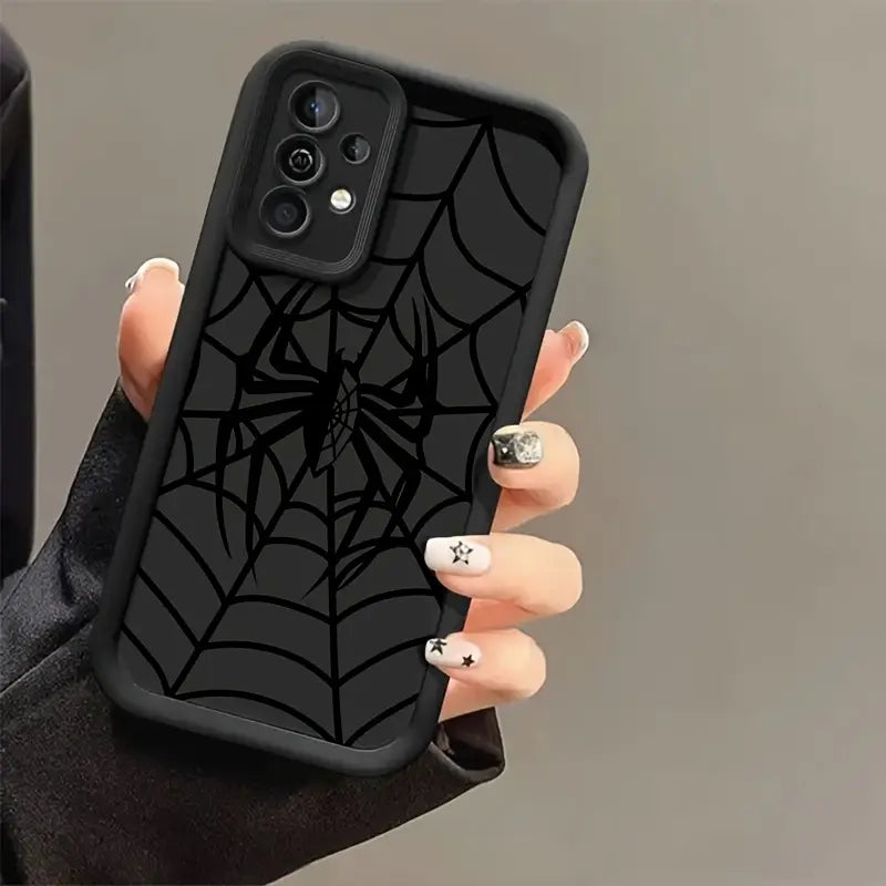 Spider Pattern Phone Case Compatible with Samsung Galaxy A03S A04S A12 A13 A14 A15 A23 A25 A32 A35 A51 A53 A54 A55 A71 4G/Galaxy S20 S21 S22 S23 S24 Ultra/Plus/Fe, Mobile Phone Case Compatible with Iphone 16/15/14/13/12 Pro Max 14 15 16 Plus