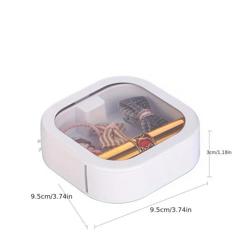 Mini Storage Box, 1 Count Portable Jewelry Storage Box, Multi-Function Storage Box for Jewelry, Hair Accessories, Small Items