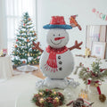 Standing Snowman Foil Balloon Decoration | Christmas Holiday Party Floor Decor Balloon Brands Christmas Decorations