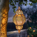 Moroccan - Inspired Outdoor Solar Pendant Lights, Waterproof Design, Perfect as Holiday Gifts for Yard Beautification, Adding Charming Ambiance to Your Outdoor Space