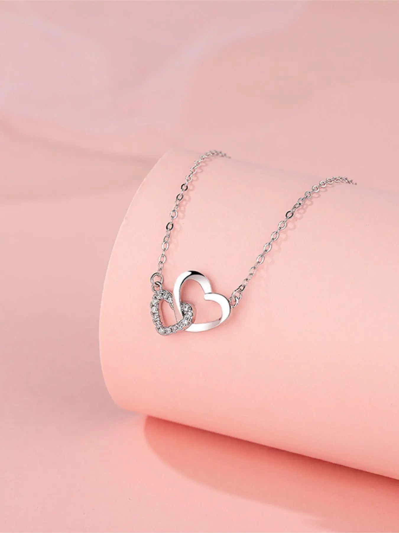 S999 Sterling Silver Heart Shaped Pendant Necklace with Box, Artificial Zircon Decor Necklace for Women, Elegant Jewelry for Party, Daily Decor, Exquisite Jewelry for Birthday Gift
