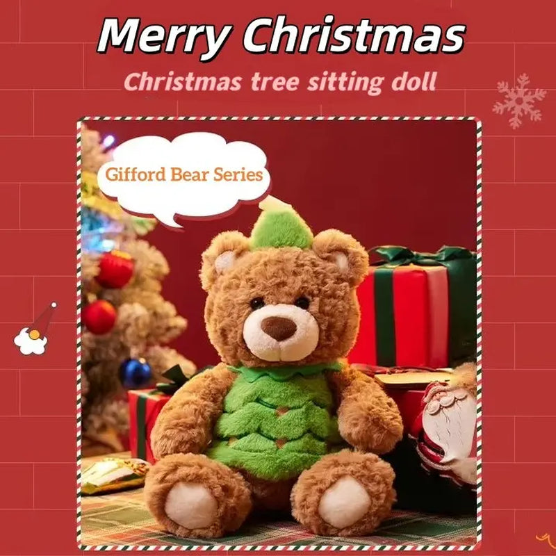 【Holiday Gift】Gifford Bear Series Holiday Tree Sitting Position Plush Doll for Holiday Decor Collection Gift-Giving,Holiday & Holiday Haul Festive Decoration