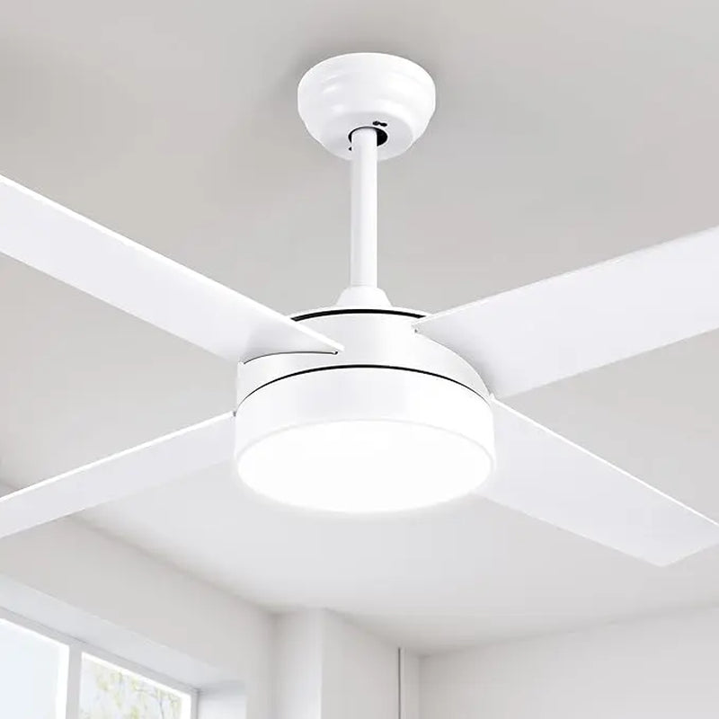 Yitahome 48 Inch Black Ceiling Fan with Lights and Remote,4 Blades, App Control, Modern Smart Ceiling Fan Compatible with Alexa for Indoor, Reversible Quiet Motor, Memory Function