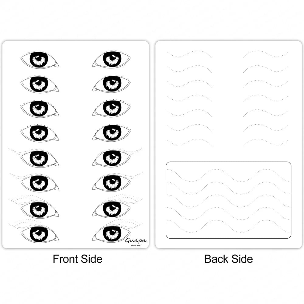New Hair Stroke Pattern Practice Pad Double Sided Best Nano Brows Silicone Practice Skin For Permanent Makeup Basic Hair Stroke