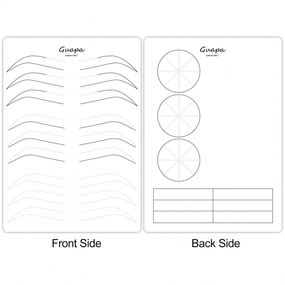 New Hair Stroke Pattern Practice Pad Double Sided Best Nano Brows Silicone Practice Skin For Permanent Makeup Basic Hair Stroke