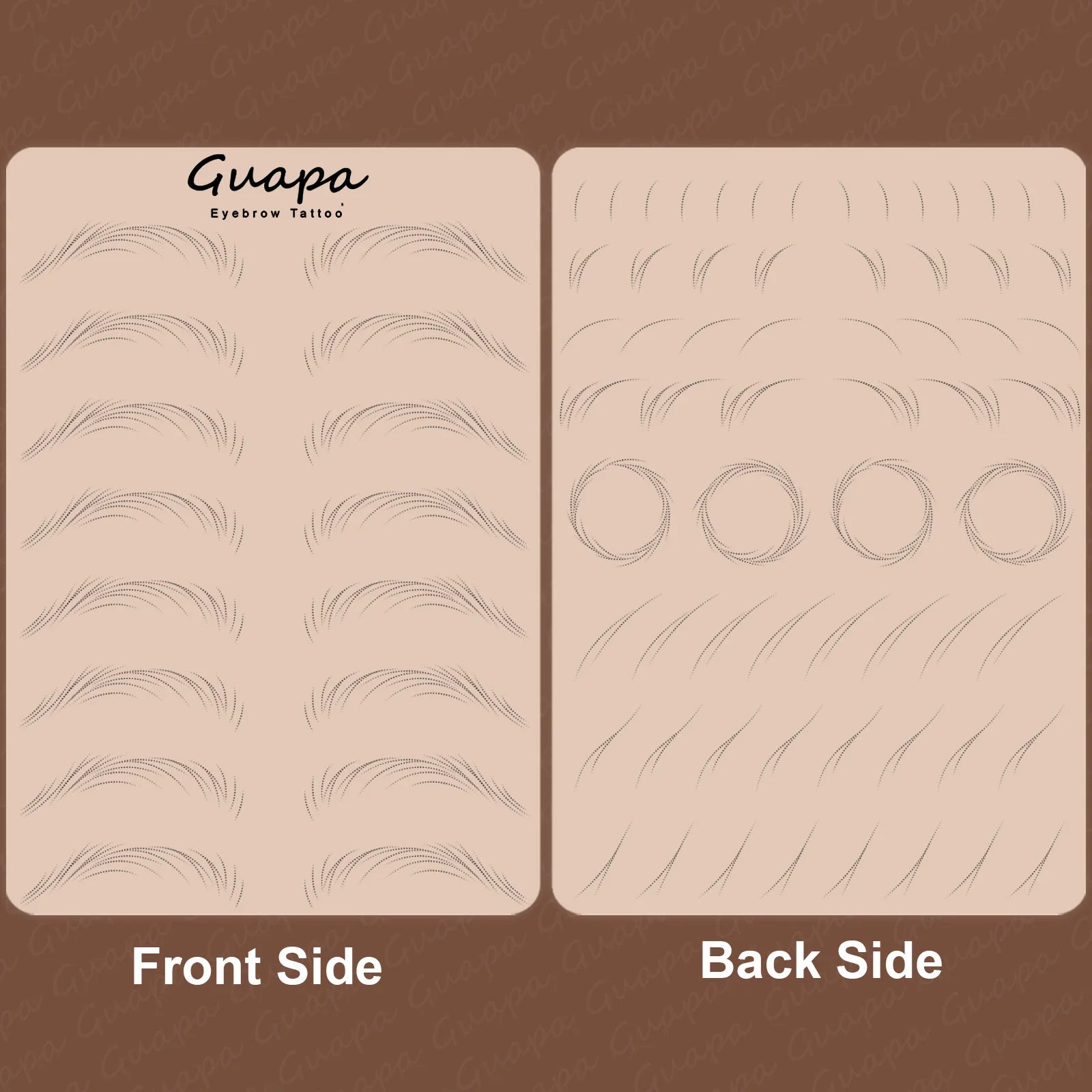 New Hair Stroke Pattern Practice Pad Double Sided Best Nano Brows Silicone Practice Skin For Permanent Makeup Basic Hair Stroke