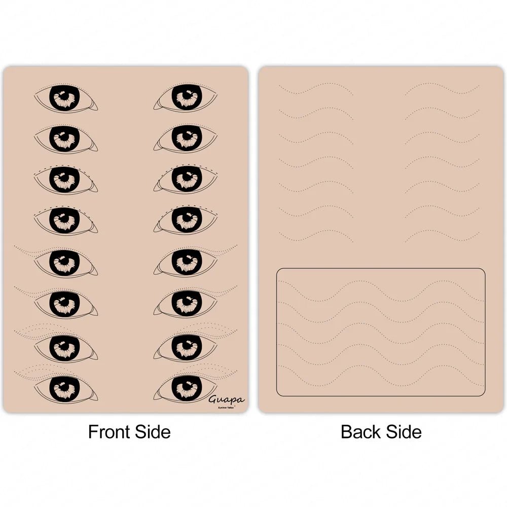 New Hair Stroke Pattern Practice Pad Double Sided Best Nano Brows Silicone Practice Skin For Permanent Makeup Basic Hair Stroke