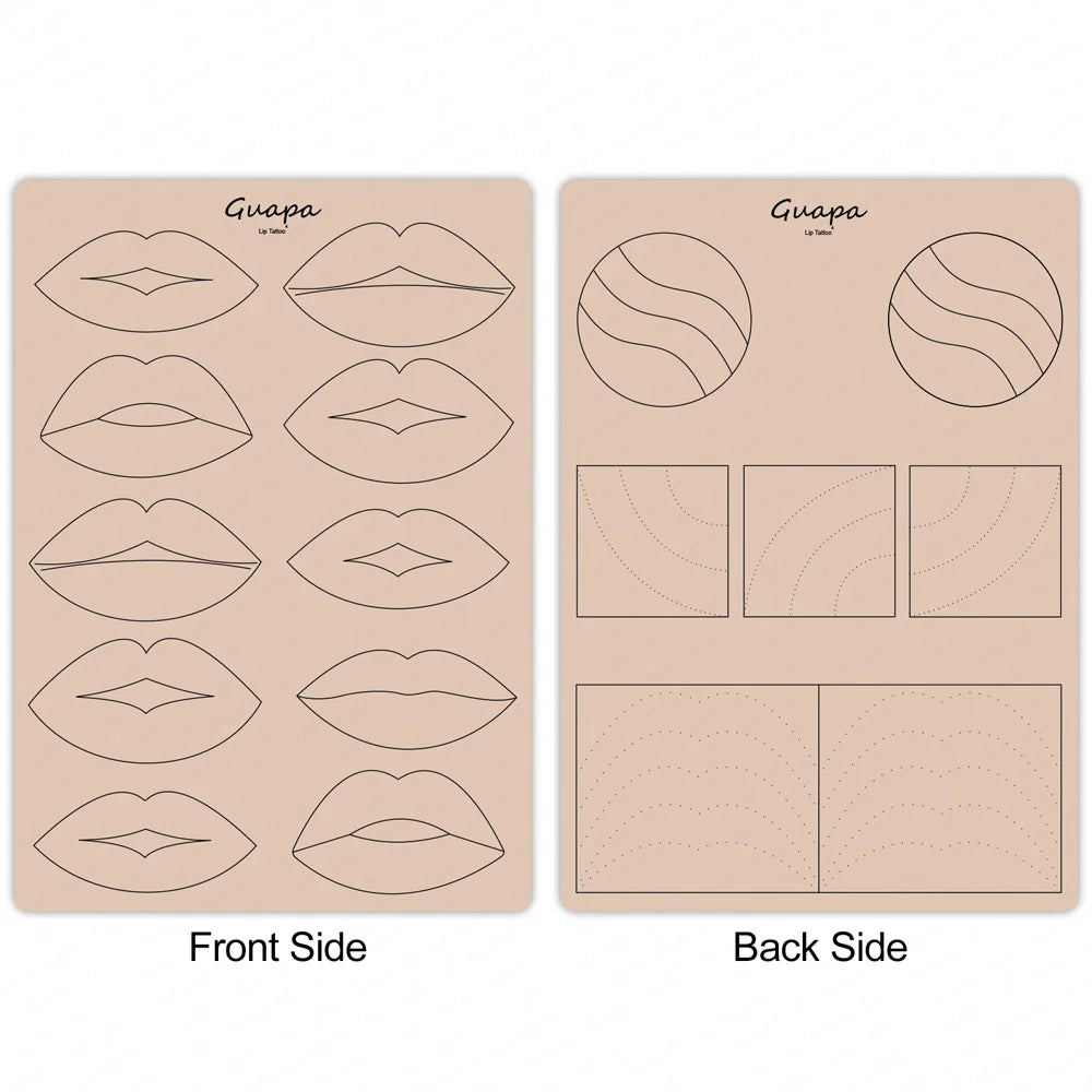 New Hair Stroke Pattern Practice Pad Double Sided Best Nano Brows Silicone Practice Skin For Permanent Makeup Basic Hair Stroke