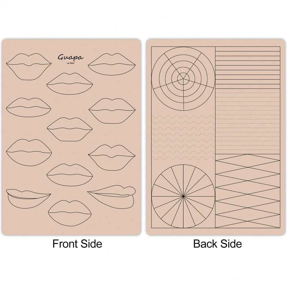 New Hair Stroke Pattern Practice Pad Double Sided Best Nano Brows Silicone Practice Skin For Permanent Makeup Basic Hair Stroke
