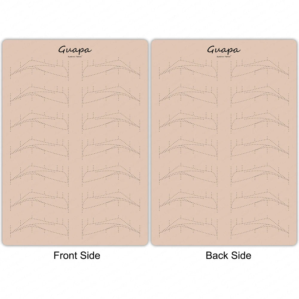 New Hair Stroke Pattern Practice Pad Double Sided Best Nano Brows Silicone Practice Skin For Permanent Makeup Basic Hair Stroke