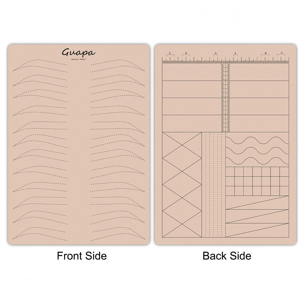New Hair Stroke Pattern Practice Pad Double Sided Best Nano Brows Silicone Practice Skin For Permanent Makeup Basic Hair Stroke