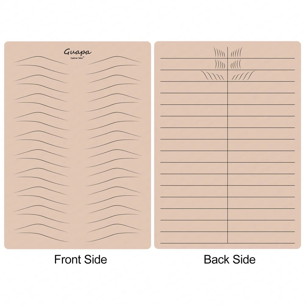 New Hair Stroke Pattern Practice Pad Double Sided Best Nano Brows Silicone Practice Skin For Permanent Makeup Basic Hair Stroke