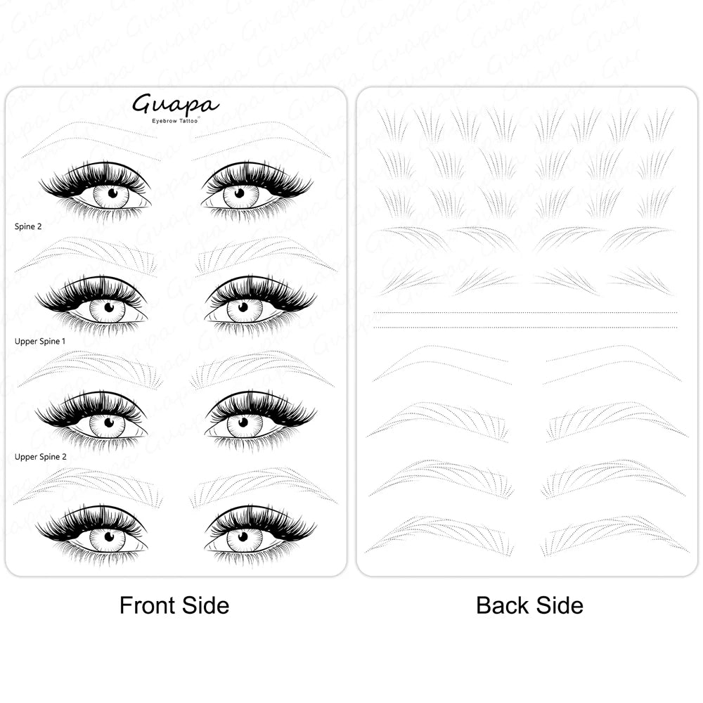 New Hair Stroke Pattern Practice Pad Double Sided Best Nano Brows Silicone Practice Skin For Permanent Makeup Basic Hair Stroke