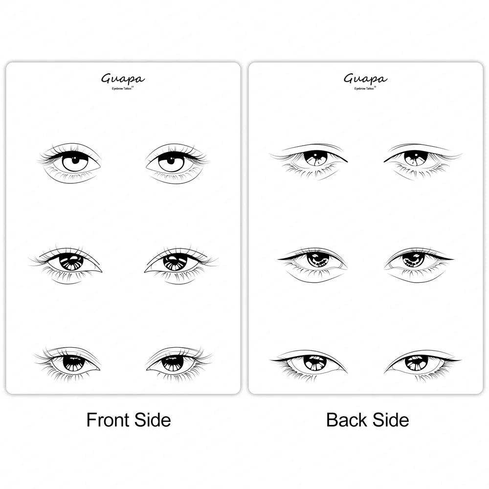New Hair Stroke Pattern Practice Pad Double Sided Best Nano Brows Silicone Practice Skin For Permanent Makeup Basic Hair Stroke