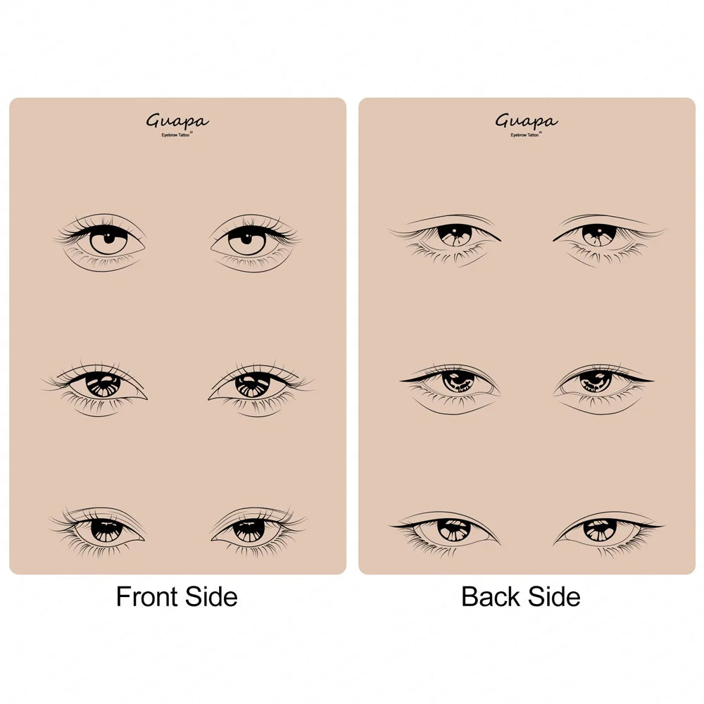 New Hair Stroke Pattern Practice Pad Double Sided Best Nano Brows Silicone Practice Skin For Permanent Makeup Basic Hair Stroke