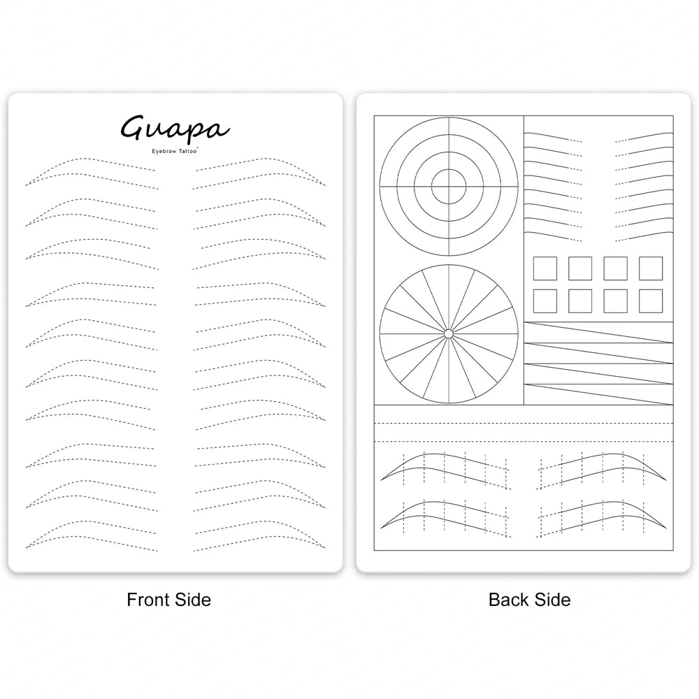 New Hair Stroke Pattern Practice Pad Double Sided Best Nano Brows Silicone Practice Skin For Permanent Makeup Basic Hair Stroke
