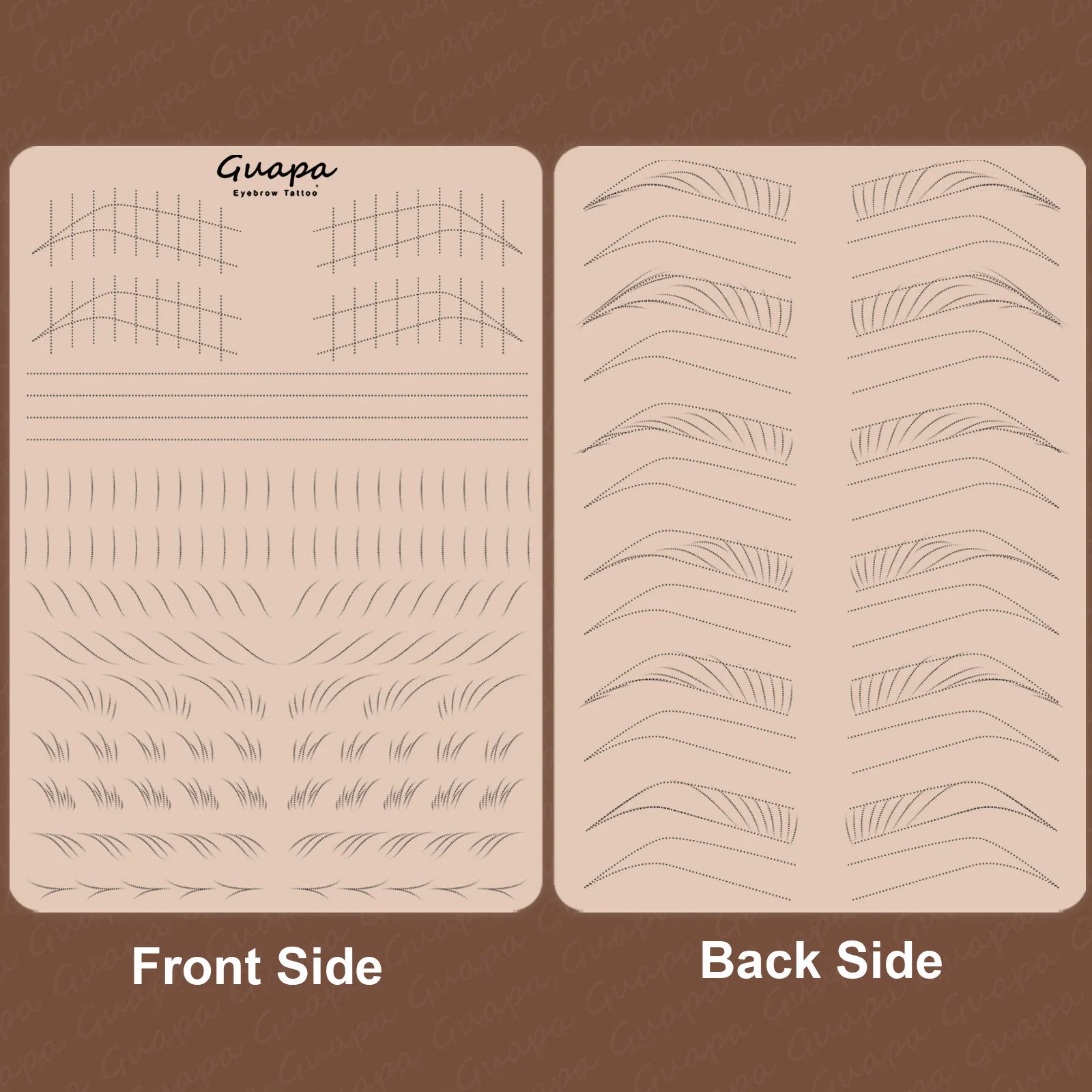 New Hair Stroke Pattern Practice Pad Double Sided Best Nano Brows Silicone Practice Skin For Permanent Makeup Basic Hair Stroke