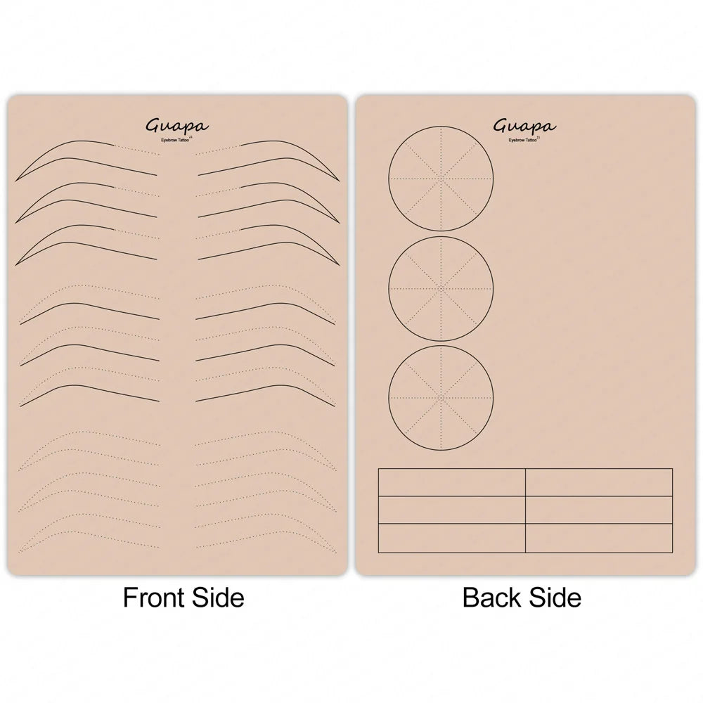 New Hair Stroke Pattern Practice Pad Double Sided Best Nano Brows Silicone Practice Skin For Permanent Makeup Basic Hair Stroke