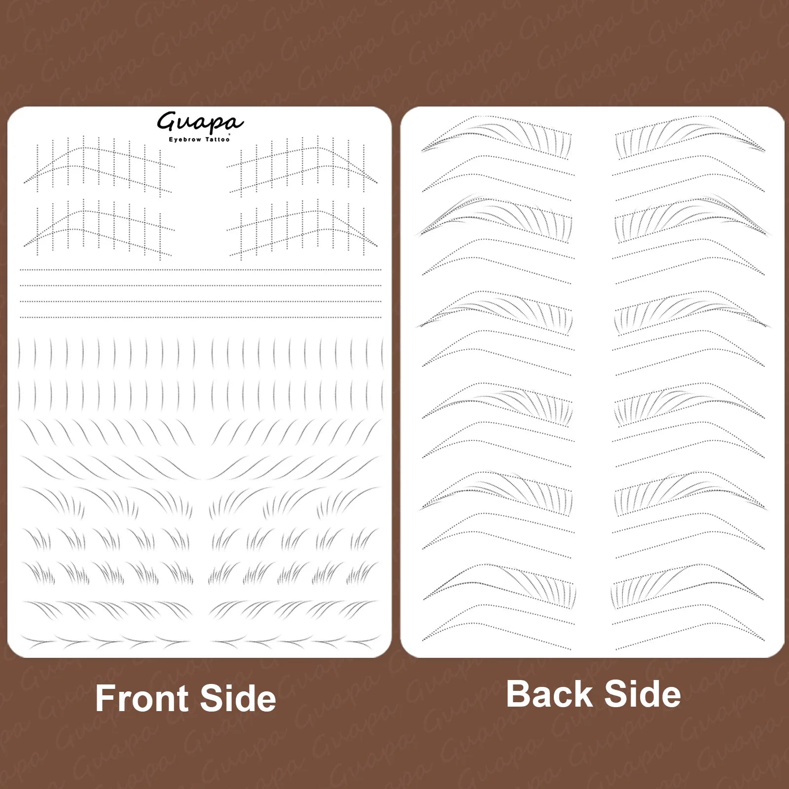 New Hair Stroke Pattern Practice Pad Double Sided Best Nano Brows Silicone Practice Skin For Permanent Makeup Basic Hair Stroke