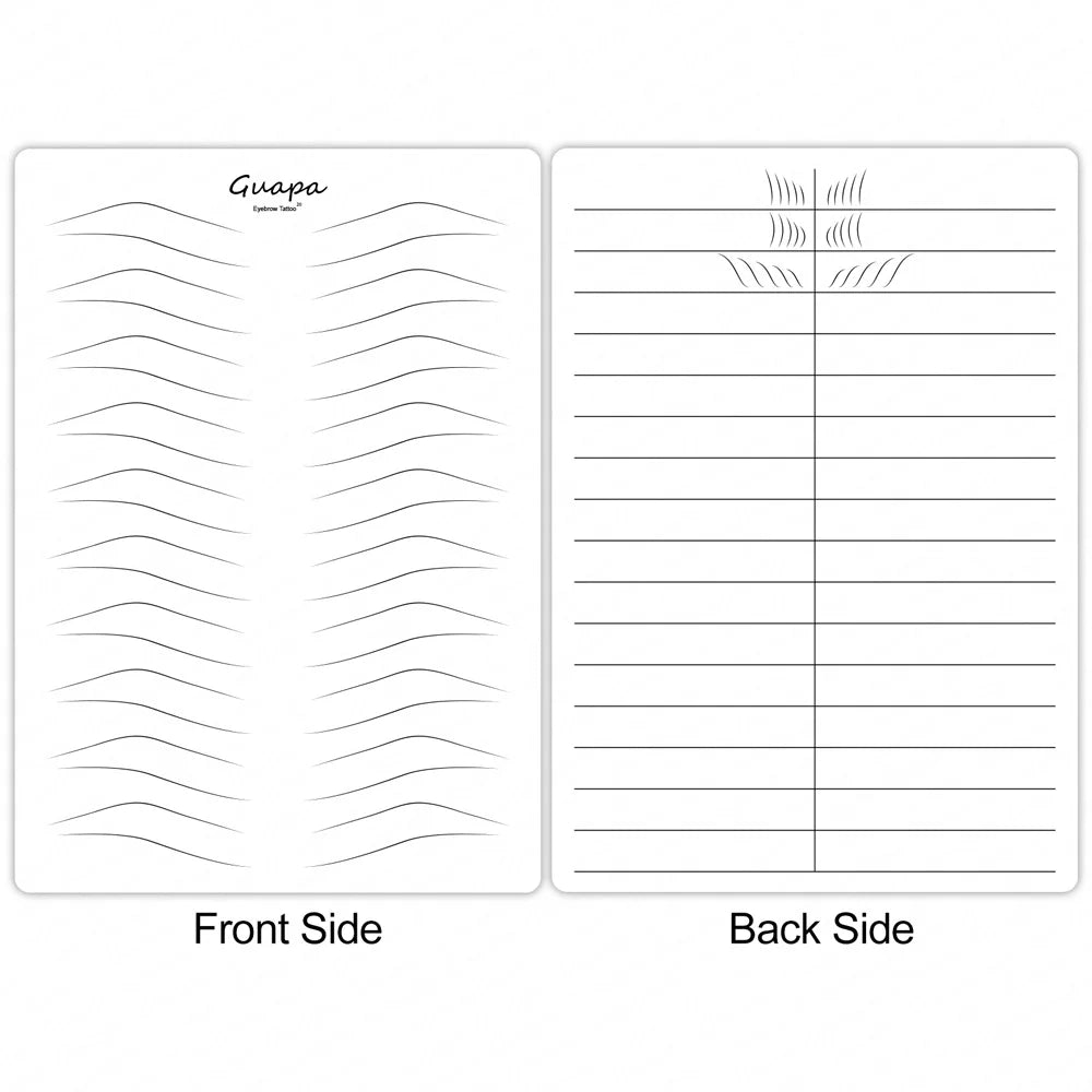 New Hair Stroke Pattern Practice Pad Double Sided Best Nano Brows Silicone Practice Skin For Permanent Makeup Basic Hair Stroke