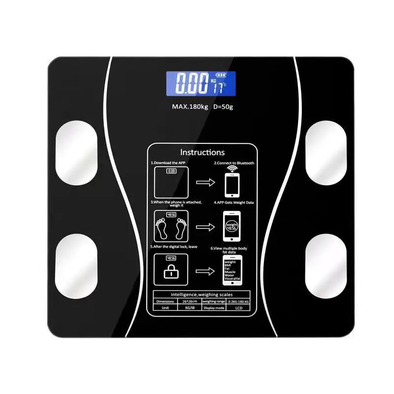 New Arrival 180kg Smart bluetooth BMI Function Digital Body Fat Electronic Bathroom Scale