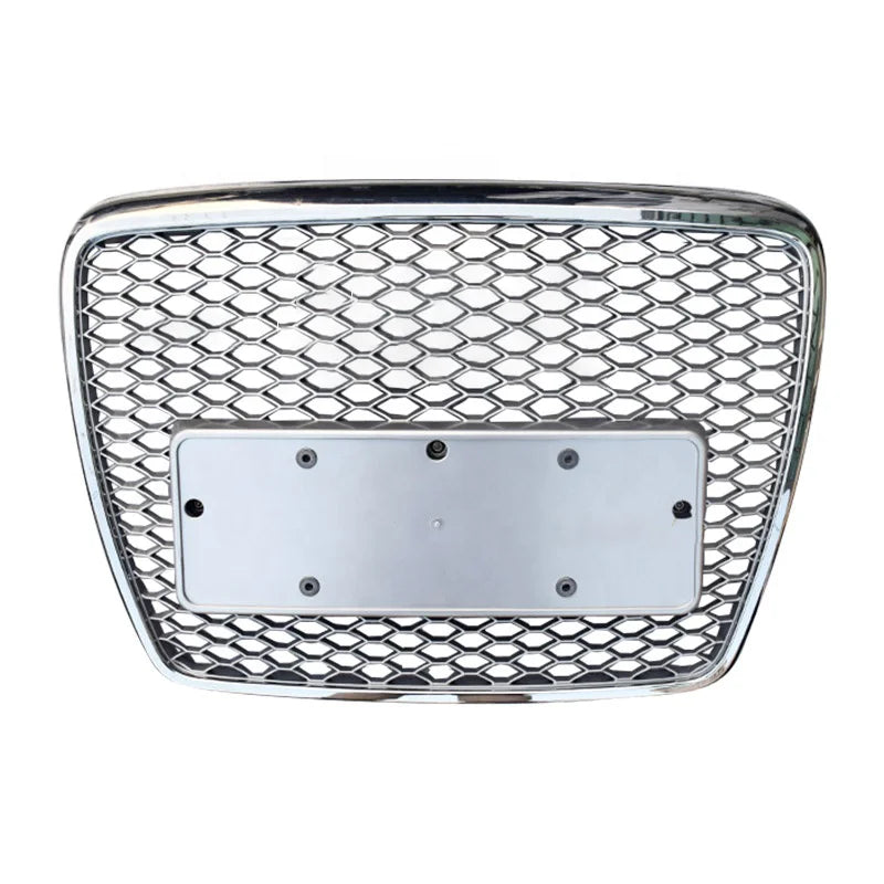 Best Sale Car A6 S6 Front Bumper Black Chrome Grill RS6 Look Honeycomb Grill for Audi A6 S6 C6 2009 2010 2011