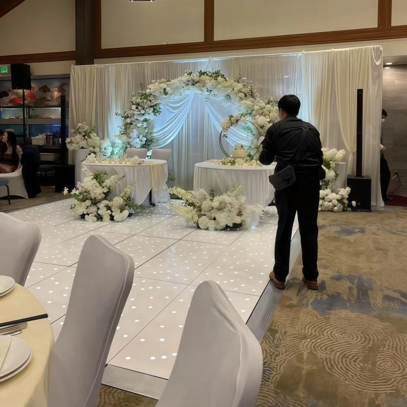 Wedding Decorative Acrylic Platform White Leds Starry Effect Floor Tiles LED Starlit Twinkle Dance Floor