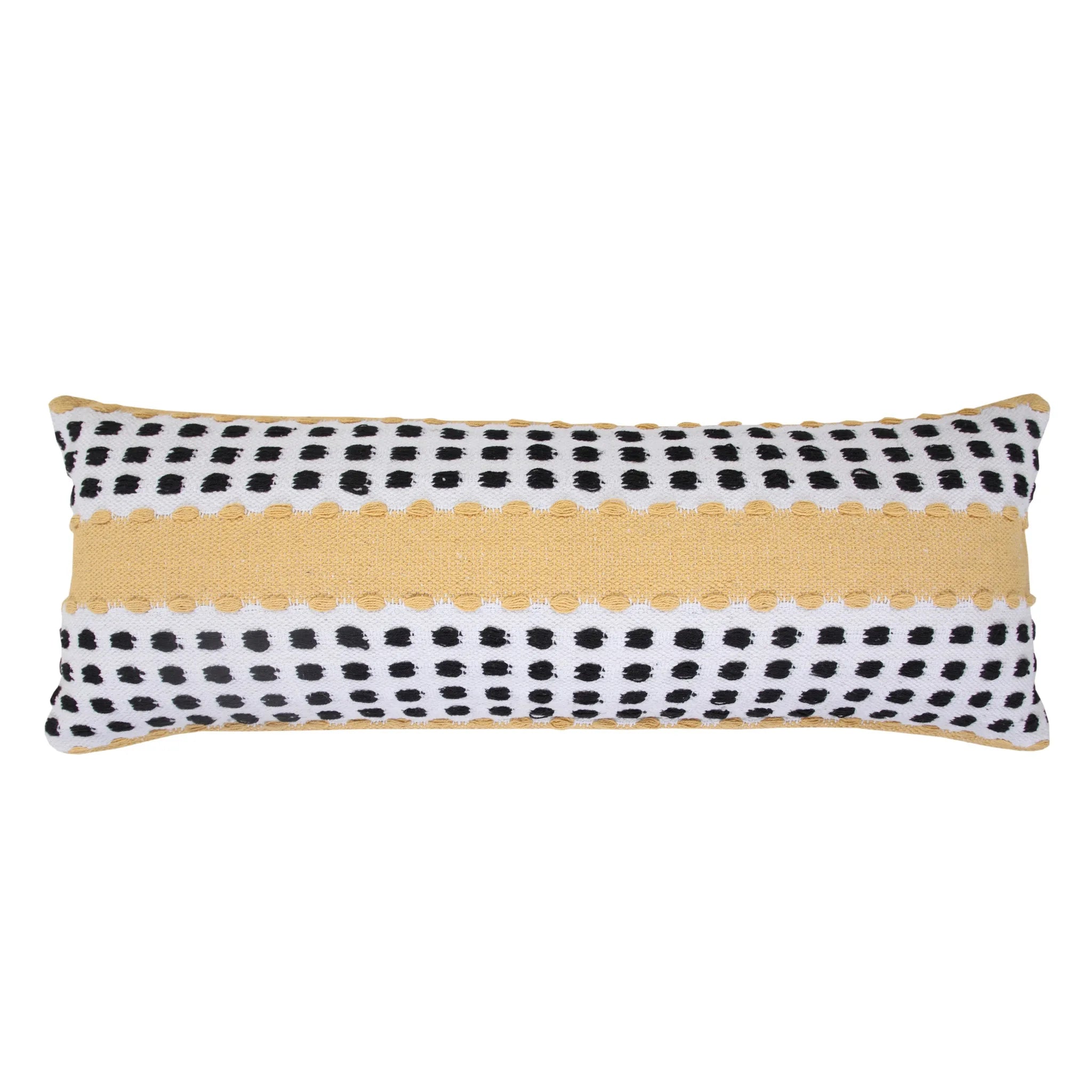HMS 20\" Soft Fabric Throw Pillow Black Gray White Embroidered Leaves Square Print Foam Filled for Living Bedroom Outdoor Use
