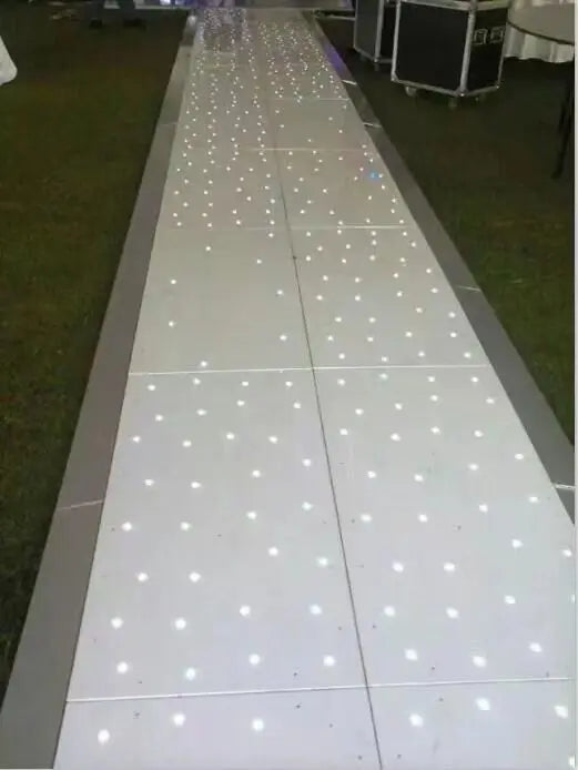 Wedding Decorative Acrylic Platform White Leds Starry Effect Floor Tiles LED Starlit Twinkle Dance Floor
