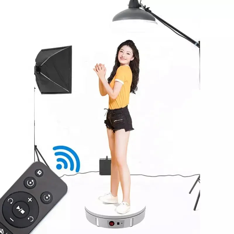 22cm Modern ABS Material Motorized Photograph Rotating Stand 360-Degree Multi-Angle Display with Remote Control for Promotions