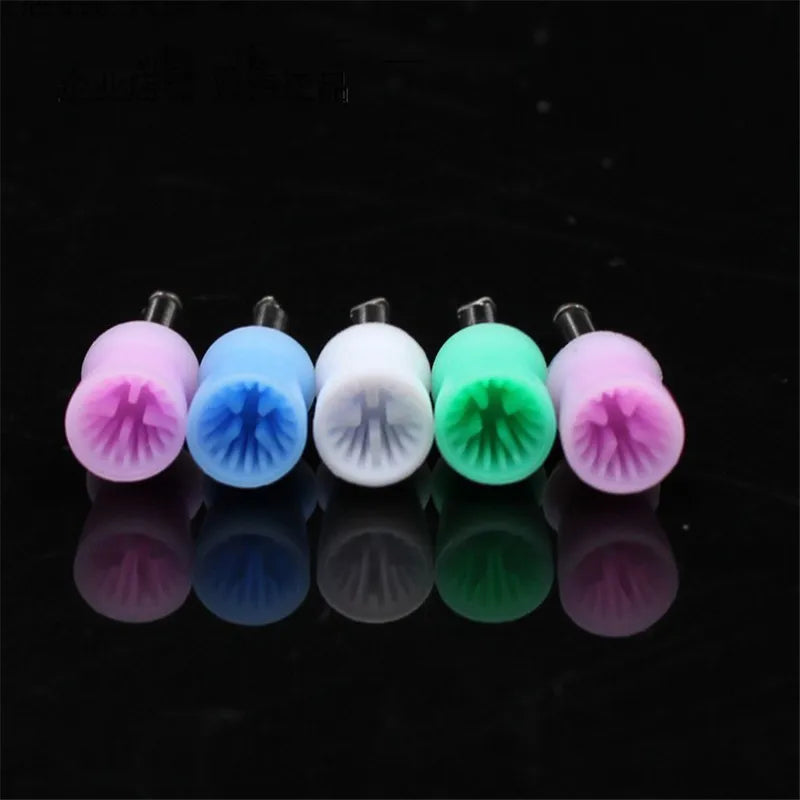 100PCS/Box Dentistry Polishing Cup Tooth Polish Rubber Brush Polisher Prophy Cup For Low Speed Handpiece Dental Lab Material