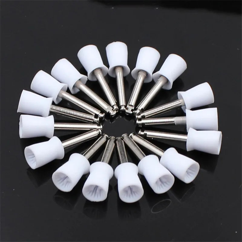 100PCS/Box Dentistry Polishing Cup Tooth Polish Rubber Brush Polisher Prophy Cup For Low Speed Handpiece Dental Lab Material