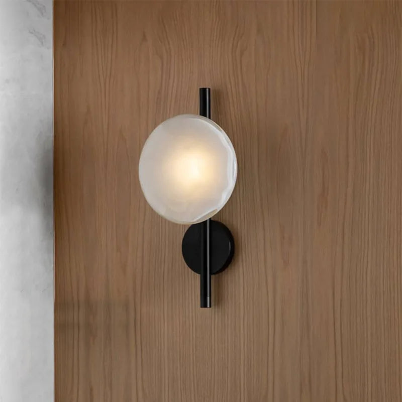 Nordic Modern Style Postmodern Background Wall Lamp LED Light Glass Hotel Art for Bedroom Bedside Staircase Corridor Bar