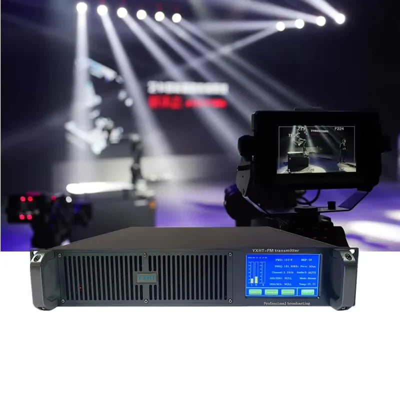 [US] Touch Screen 1500W FM Transmitter for School, Church, Radio Stations 1.5KW Stereo Broadcast Equipment