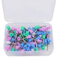100PCS/Box Dentistry Polishing Cup Tooth Polish Rubber Brush Polisher Prophy Cup For Low Speed Handpiece Dental Lab Material