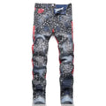 Custom OEM Denim Distressed Streetwear Ripped Casual Straight Stretch Fashion Jeans