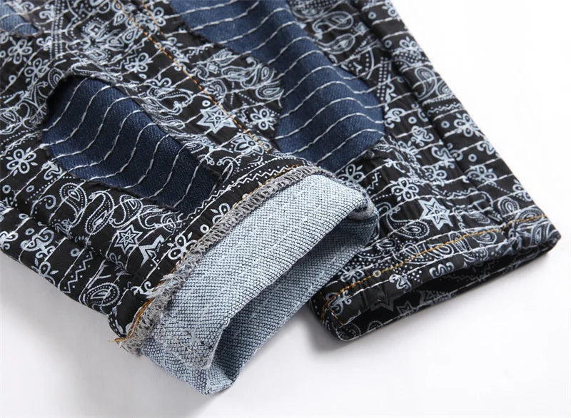 Custom OEM Denim Distressed Streetwear Ripped Casual Straight Stretch Fashion Jeans