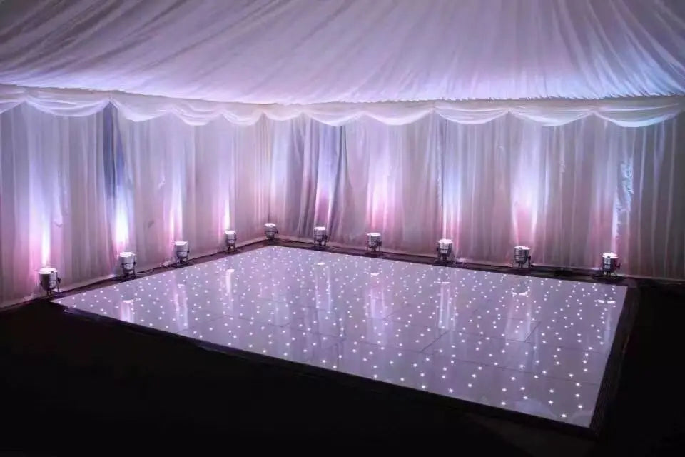 Wedding Decorative Acrylic Platform White Leds Starry Effect Floor Tiles LED Starlit Twinkle Dance Floor