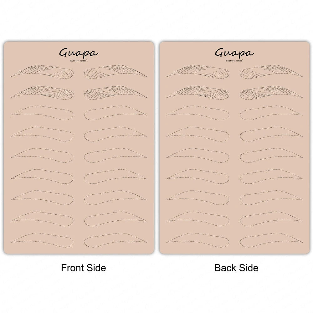 New Hair Stroke Pattern Practice Pad Double Sided Best Nano Brows Silicone Practice Skin For Permanent Makeup Basic Hair Stroke