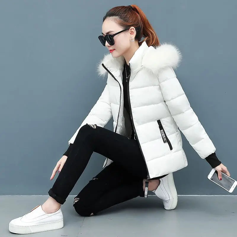 Autumn Jacket for Woman 2026 New Fashion Coat Female Glossy Waterproof Winter Hooded Jacket Plus Size Down Parkas Snow Wear