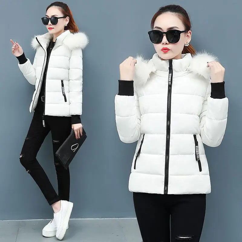 Autumn Jacket for Woman 2026 New Fashion Coat Female Glossy Waterproof Winter Hooded Jacket Plus Size Down Parkas Snow Wear
