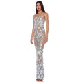 Embroidered Strapless Party Dress – Slim Fit Ankle-Length Gown