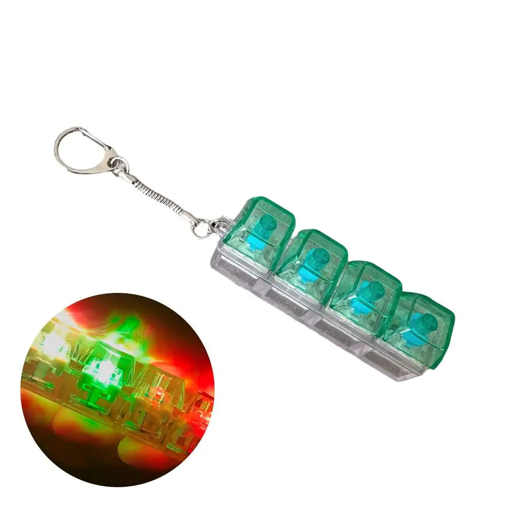 Crystal Keycap Key Bag Pendant Key Height Decompression Toy Luminous Transparent Shaft Decompression Toy Holiday Gift for Friend